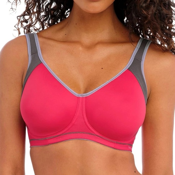 Freya Vibrant Hot Crimson Sports Bra UK SZ 36DD - Picture 3 of 8